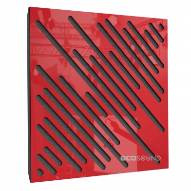 Купить акустическая панель ecosound diagonal plastic red 50 х 50 см 33 мм красная по низкой цене