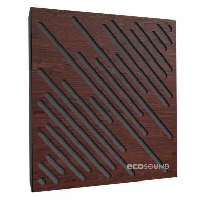 Купить акустическая панель ecosound diagonal wenge 50 х 50 см 33 мм коричневая по низкой цене