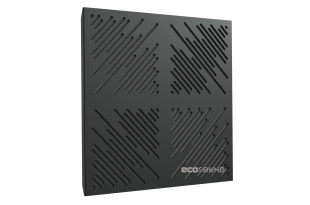 Акустична панель Ecosound 4Diagonals HDF-Black 50 х 50 см 33 мм чорна