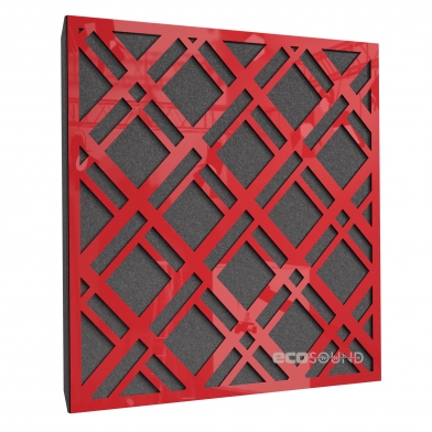 Купить акустическая панель ecosound grille plastic red 50 х 50 см 33 мм красная по низкой цене