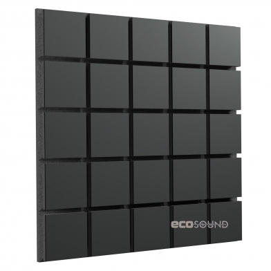 Купить акустическая панель ecosound tetras wood hdf-black 50 х 50 см 33 мм черная по низкой цене