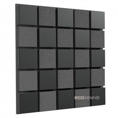 Купить акустическая панель ecosound tetras acoustic wood hdf-black 50 х 50 см 33 мм черная по низкой цене