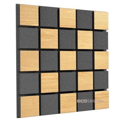 Купить акустическая панель ecosound tetras acoustic wood cream 50x50см 33мм цвет светлый дуб по низкой цене