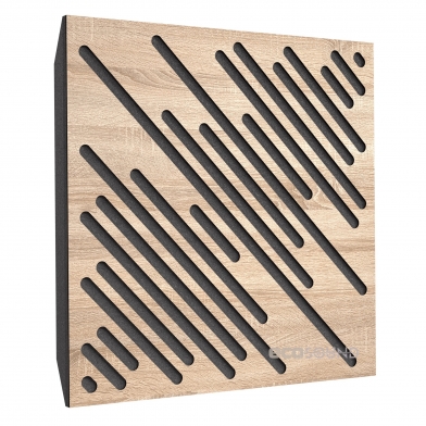 Купить акустическая панель ecosound diagonal lt-sonoma-oak 50 х 50 см 53 мм латте по низкой цене