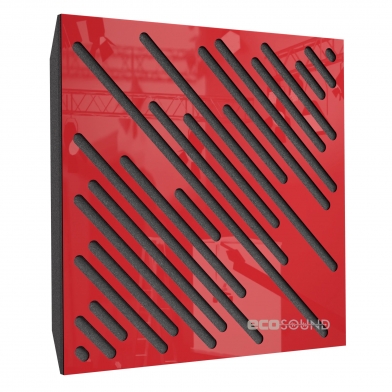 Купить акустическая панель ecosound diagonal plastic red 50 х 50 см 53 мм красная по низкой цене