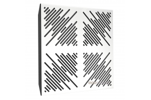 Акустична панель Ecosound 4Diagonals HDF-White 50 х 50 см 53 мм біла