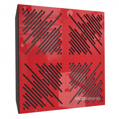 Купить акустическая панель ecosound 4diagonals plastic red 50 х 50 см 53 мм красная по низкой цене