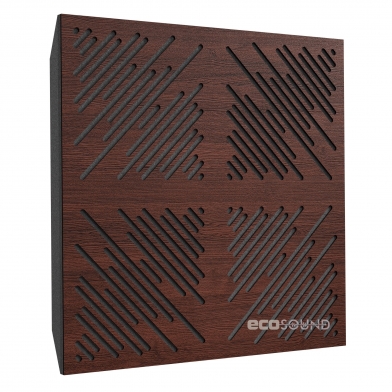 Купить акустическая панель ecosound 4diagonals wenge 50 х 50 см 53 мм коричневая по низкой цене