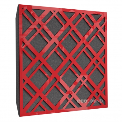 Купить акустическая панель ecosound grille plastic red 50 х 50 см 53 мм красная по низкой цене