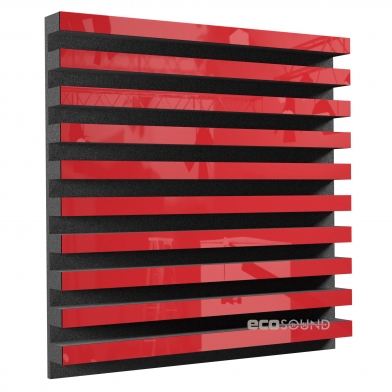 Купить акустическая панель ecosound comb plastic red 50 х 50 см 53 мм красная по низкой цене