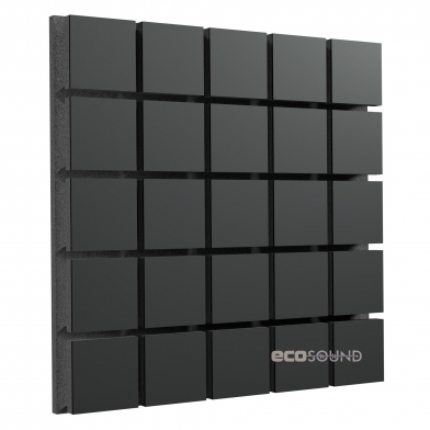 Купить акустическая панель ecosound tetras wood hdf-black 50 х 50 см 53 мм черная по низкой цене