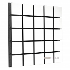 Акустична панель Ecosound Tetras Wood White 50x50см 53мм колір білий 