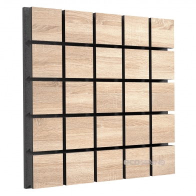 Купить акустическая панель ecosound tetras wood lt-sonoma-oak 50 х 50 см 53 мм латте по низкой цене