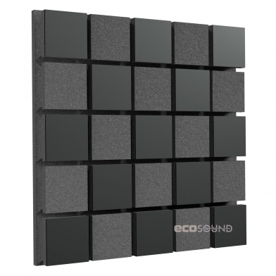 Купить акустическая панель ecosound tetras acoustic wood hdf-black 50 х 50 см 53 мм черная по низкой цене