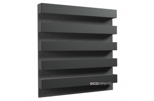 Акустична панель Ecosound Comb Heavy HDF-Black 50 х 50 см 53 мм чорна