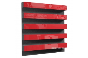 Акустична панель Ecosound Comb Heavy Plastic Red 50 х 50 см 53 мм червона