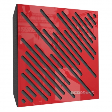 Купить акустическая панель ecosound diagonal plastic red 50 х 50 см 73 мм красная по низкой цене