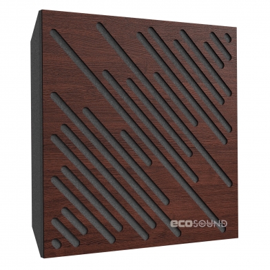 Купить акустическая панель ecosound diagonal wenge 50 х 50 см 73 мм коричневая по низкой цене