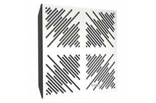 Акустична панель Ecosound 4Diagonals HDF-White 50 х 50 см 73 мм біла
