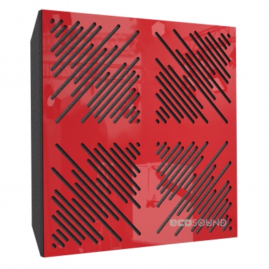 Купить акустическая панель ecosound 4diagonals plastic red 50 х 50 см 73 мм красная по низкой цене