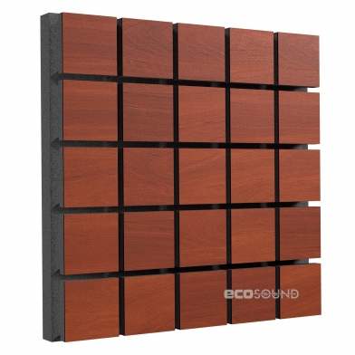 Купить акустическая панель ecosound tetras wood apple-locarno 50 х 50 см 73 мм коричневая по низкой цене
