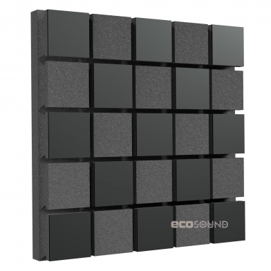 Купить акустическая панель ecosound tetras acoustic wood hdf-black 50 х 50 см 73 мм черная по низкой цене