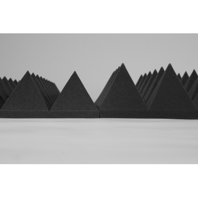 Купить акустичний поролон ecosound піраміда xl 100мм 1мх1м колір чорний графіт  по низкой цене
