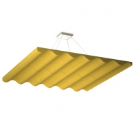Акустическая подвесная звукопоглощающая панель Ecosound Quadro Wave Yellow.  50мм 1х1мЦвет жёлтый