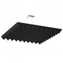 Купить акустична підвісна звуковбирна панель ecosound quadro pyramid black. 50мм 1х1м колір чорний  по низкой цене