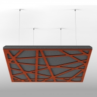 Акустическая подвесная звукопоглощающая панель Ecosound Ecoart medium 500х500мм  50мм Цвет светлый дуб
