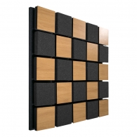 Акустическая панель Ecosound Tetras Acoustic Wood Cream 50x50см 73мм цвет светлый дуб