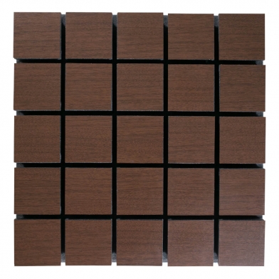Купить акустическая панель ecosound tetras wood brown 50x50см 73мм цвет коричневый по низкой цене