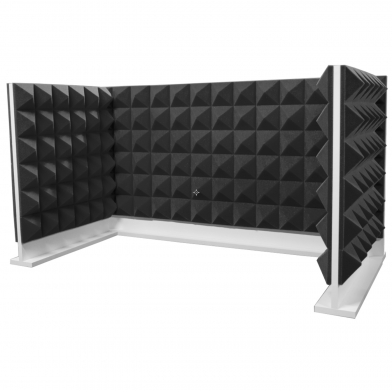Купить комплект акустических ширм на стол для колл-центров ecosound pyramid grey u-type 120х60 см + 60х60 см серый по низкой цене