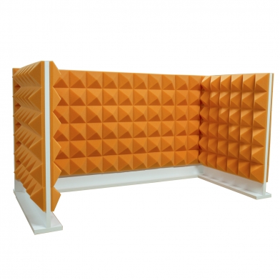 Купить комплект акустических ширм на стол для колл-центров ecosound pyramid orange u-type 120х60 см + 60х60 см оранжевый по низкой цене