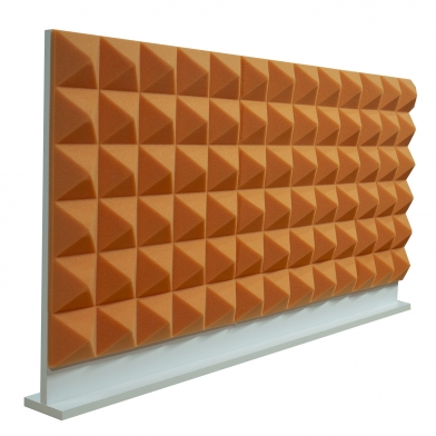 Купить настільна акустична ширма для офісних столів ecosound pyramid orange 1200 х 600 помаранчева  по низкой цене