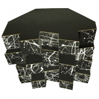 Басова пастка Bass trap Ecodiff foam Picasso black 500x500x300 мм колір чорний 