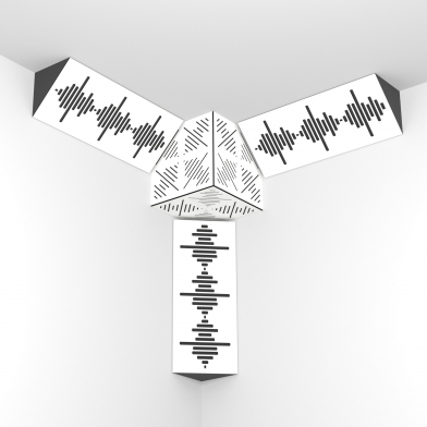 Купить комплект басовая ловушка ecosound waveform bass trap mini wood 500x200x100 3 шт + куб цвет в ассортименте по низкой цене