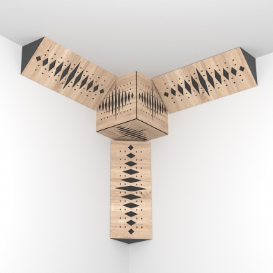 Купить комплект басовая ловушка ecosound diamond spine bass trap mini wood 500x200x100 3 шт + куб цвет в ассортименте по низкой цене