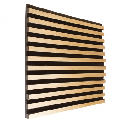 Купить акустична панель ecosound comb wood sonoma 100x100см 50мм колір світлий дуб  по низкой цене