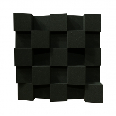 Купить акустичний дифузор-розсіювач ecosound ecodiff foam 150мм, 50х50 см колір чорний  по низкой цене
