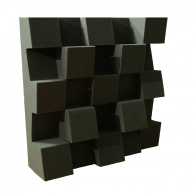 Купить акустичний дифузор-розсіювач ecosound ecodiff foam 150мм, 50х50 см колір чорний  по низкой цене