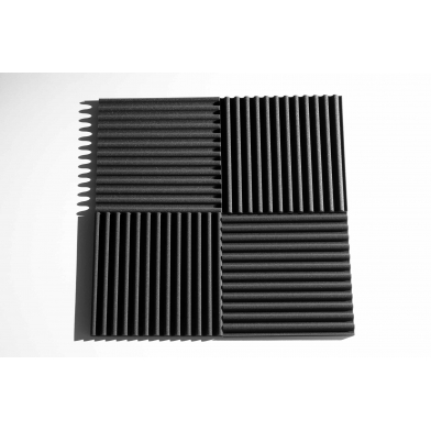 Купить панель з акустичного поролону ecosound volna-s 30 мм, 50х50см колір чорний графіт  по низкой цене