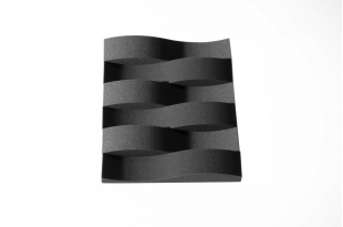 Панель з акустичного поролону Ecosound FISH 75 мм, 50х10см колір чорний графіт 