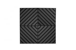 Акустична панель Acoustic Wave 70мм, колір чорний графіт 50х50см (4 штуки на фото)