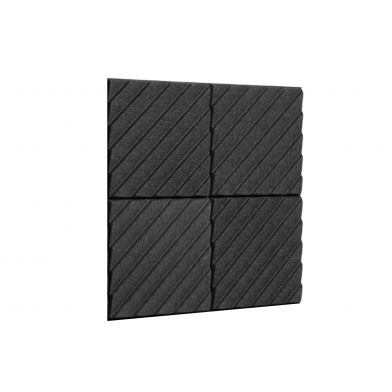 Купить акустична панель ecosound acoustic wave 70мм, 50х50см колір чорний графіт  по низкой цене