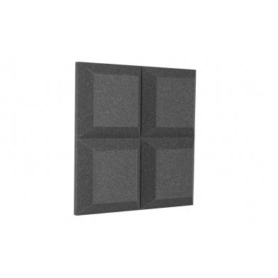 Купить панель з акустичного поролону ecosound quatro 50мм, 50х50см колір чорний графіт  по низкой цене