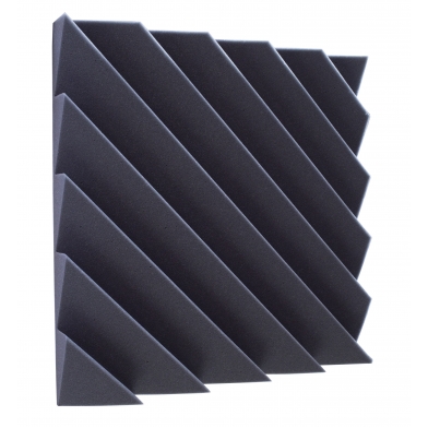 Купить акустична панель ecosound acoustic wave 70мм, 50х50см колір чорний графіт  по низкой цене