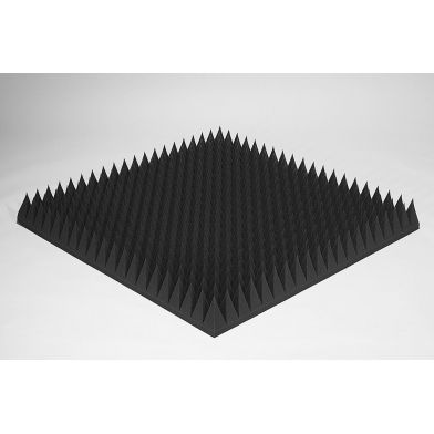 Купить акустичний поролон ecosound піраміда 120мм 1мх1м колір чорний графіт  по низкой цене