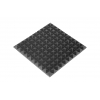 Панель з акустичного поролону Ecosound піраміда Mini 30мм 0,5х0,5м чорний графіт 