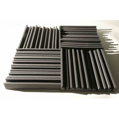 Купить панель з акустичного поролону ecosound manhattan mini. 100 мм 0,6мх0,6м колір чорний графіт  по низкой цене